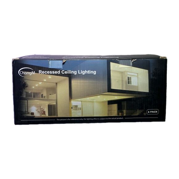 ChangM Recessed Ceiling LED Lights 6 Pack TD4C001 White Housing New Sealed - Picture 1 of 4